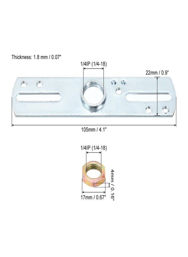 MECCANIXITY Light Fixture Crossbar Kit, 105x22mm Mounting Bracket Ceiling Light Plate for Chandelier Lighting, Silver Tone 3 Set - Image 2