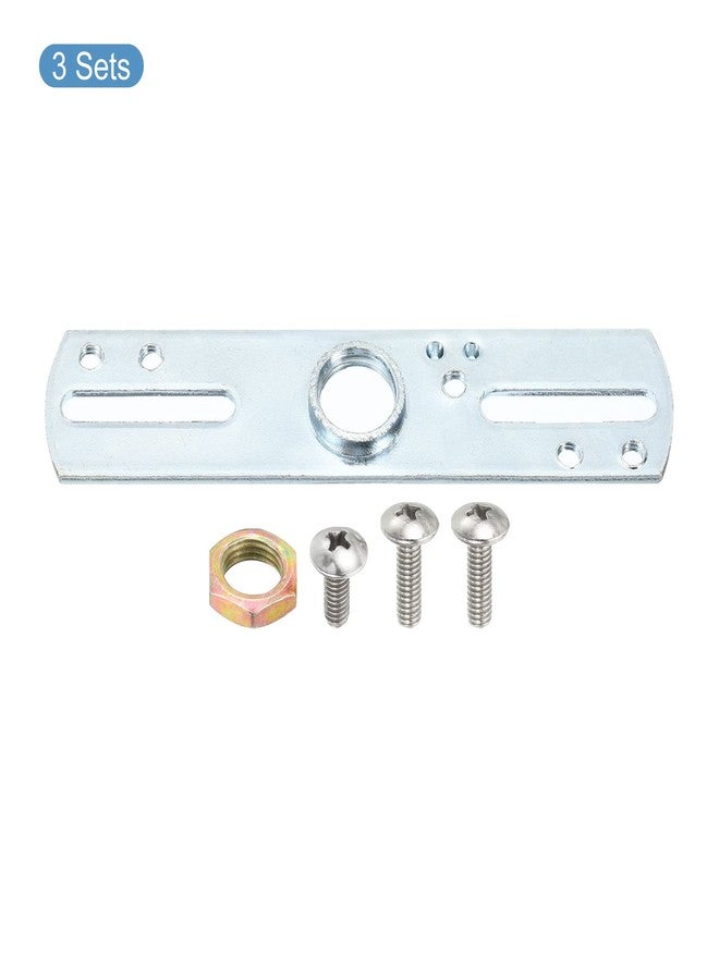 MECCANIXITY Light Fixture Crossbar Kit, 105x22mm Mounting Bracket Ceiling Light Plate for Chandelier Lighting, Silver Tone 3 Set - Image 3