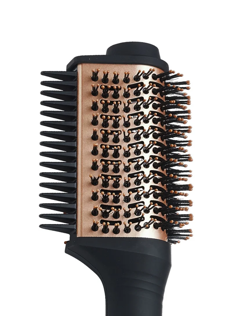REBUNE Professional Hot Air Brush Hair Dryer 1200W, Built-In Detangling Comb, 3 Heat Settings, 360° Swivel Cord, RE-2137