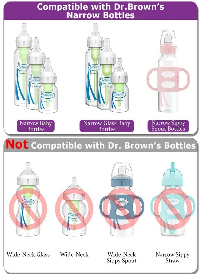 joyfeed Sippy Straw Nipple for Dr. Brown's Narrow Baby Bottle & Glass Bottles and Narrow Sippy Spout Bottles,Soft Silicone Transitional Nipple, No-Spill Straw Nipple,6m+,4-Count - Image 2