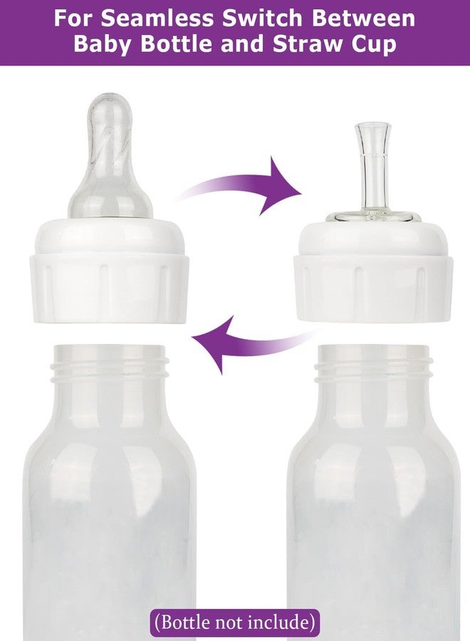 joyfeed Sippy Straw Nipple for Dr. Brown's Narrow Baby Bottle & Glass Bottles and Narrow Sippy Spout Bottles,Soft Silicone Transitional Nipple, No-Spill Straw Nipple,6m+,4-Count - Image 3
