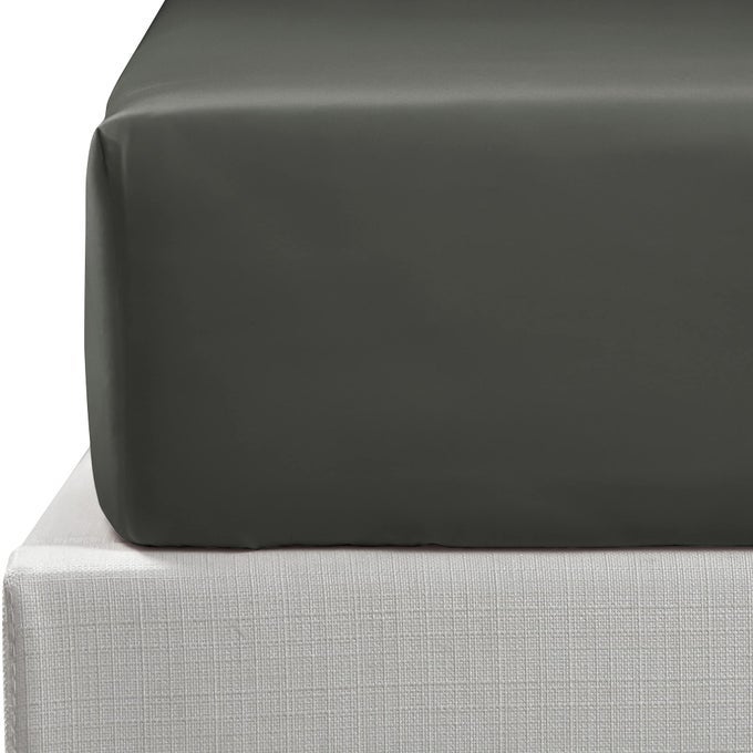 500 THREAD COUNT 100 EGYPTIAN COTTON KING FITTED SHEET SUPER SOFT COZY AND BREATHABLE DEEP 12 30CM FITTED BED SHEET CHARCOAL GREY