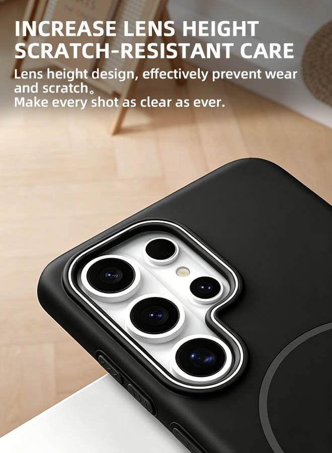 Magnetic Case for Samsung Galaxy S26 Ultra, [Strong Magnetic Compatibility][Reliable All-Round Protection][Sweatproof and Fingerprint-Resistant] Frosted Texture Drop Protection Phone Case for Galaxy S26 Ultra 6.9 inch, Black - Image 3
