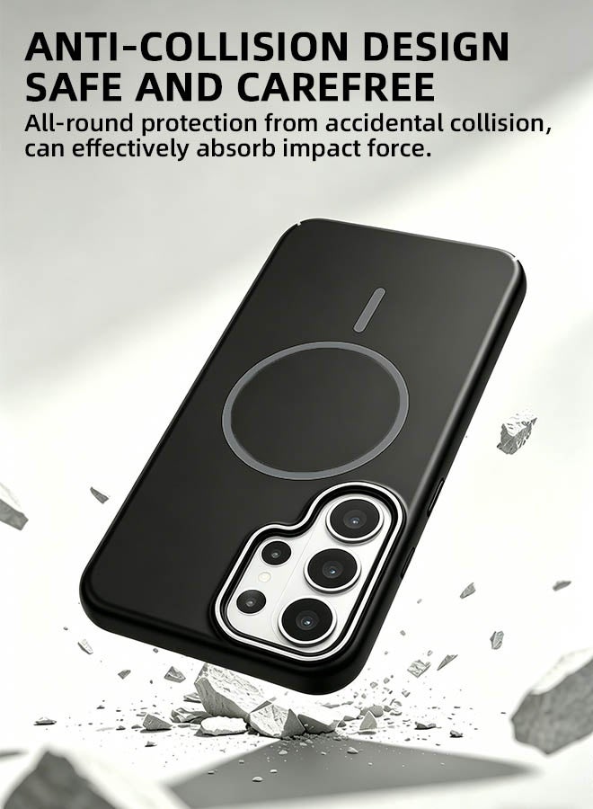 Magnetic Case for Samsung Galaxy S26 Ultra, [Strong Magnetic Compatibility][Reliable All-Round Protection][Sweatproof and Fingerprint-Resistant] Frosted Texture Drop Protection Phone Case for Galaxy S26 Ultra 6.9 inch, Black - Image 2