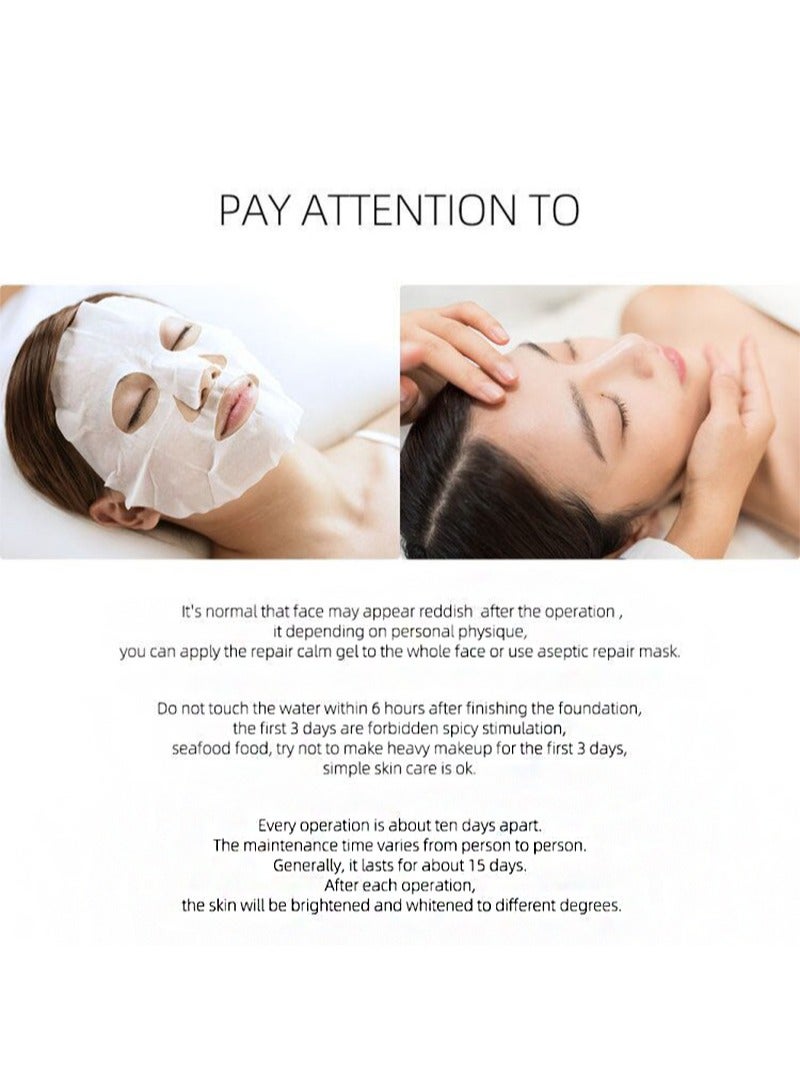 ibcccndc 5MLx10PCS Ampoule Liquid Foundation Starter Kit,BB Skin Treatment–MESO WHITE Brightening BB Serum Kit–Semi-Permanent Liquid Foundation Natural Nude Make-up - Image 4