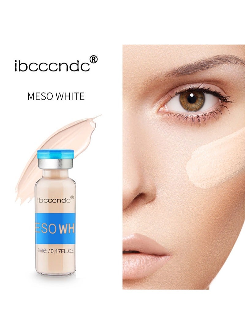 ibcccndc 5MLx10PCS Ampoule Liquid Foundation Starter Kit,BB Skin Treatment–MESO WHITE Brightening BB Serum Kit–Semi-Permanent Liquid Foundation Natural Nude Make-up - Image 2