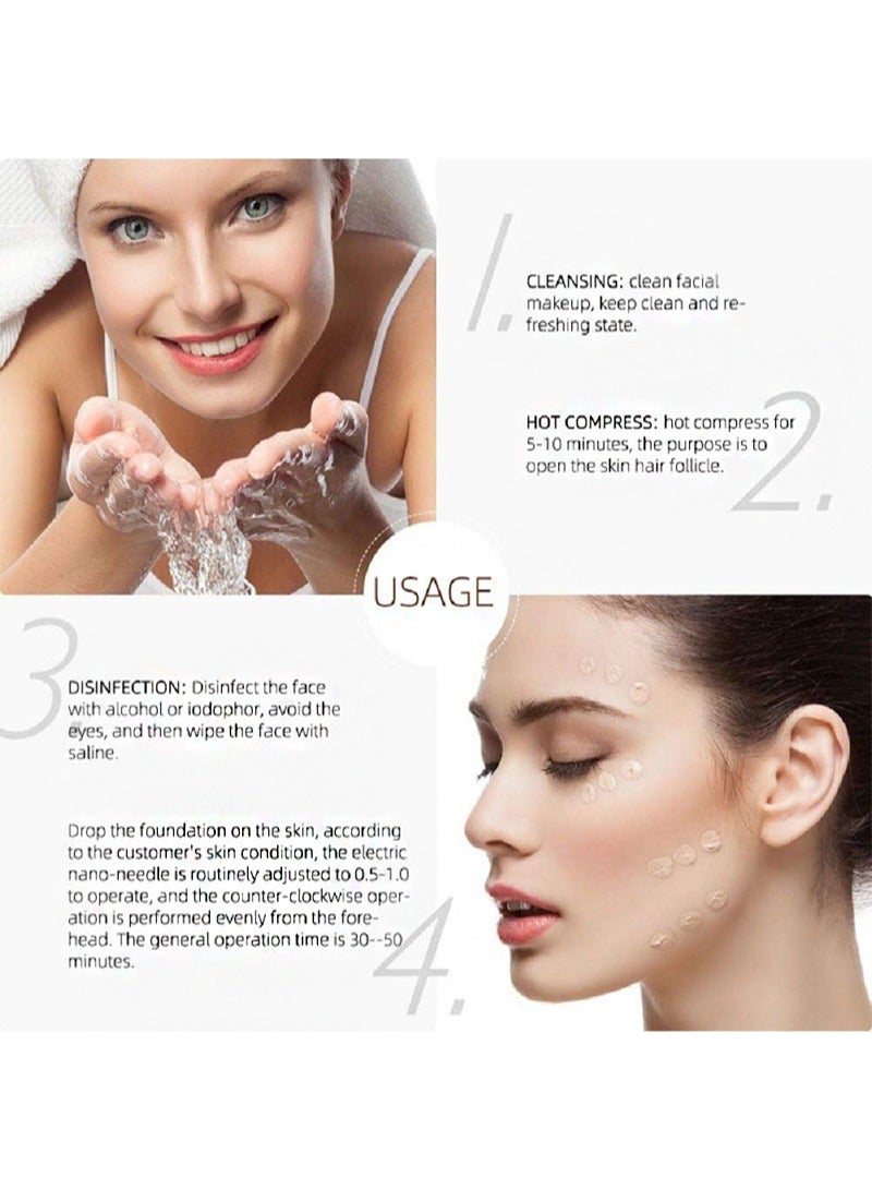 ibcccndc 5MLx10PCS Ampoule Liquid Foundation Starter Kit,BB Skin Treatment–MESO WHITE Brightening BB Serum Kit–Semi-Permanent Liquid Foundation Natural Nude Make-up - Image 5