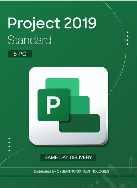 Microsoft Project 2019 Standard - 5 PC License | Digital License | Same-Day Delivery