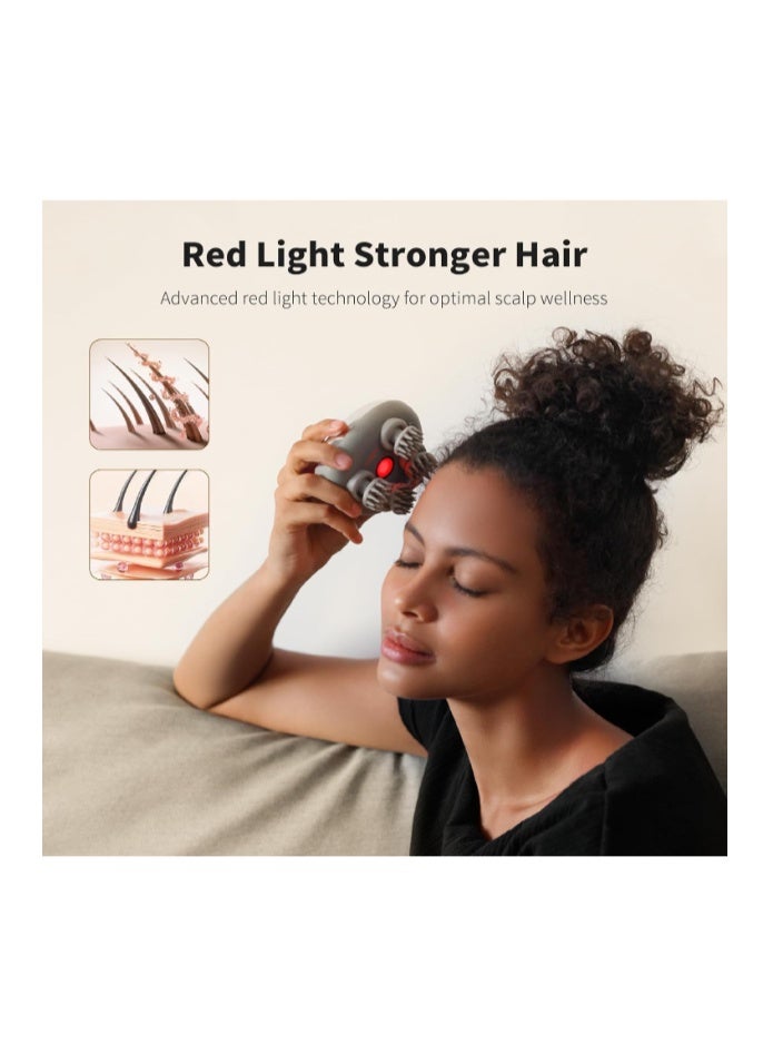 Breo Scalp Mini Pro Electric Scalp Massager with Kneading, Head Massager for Stress Relax, Hair Massager for Hair Growth, Waterproof Scalp Brush, Cordless and Portable, Gift for Men & Womenجهاز تدليك فروة الرأس الكهربائي بريو سكالب ميني برو مع خاصية العجن، جهاز تدليك الرأس لتخفيف التوتر، جهاز تدليك الشعر لتحفيز نمو الشعر، فرشاة فروة رأس مقاومة للماء، لاسلكي ومحمول، هدية للرجال والنساء - Image 3