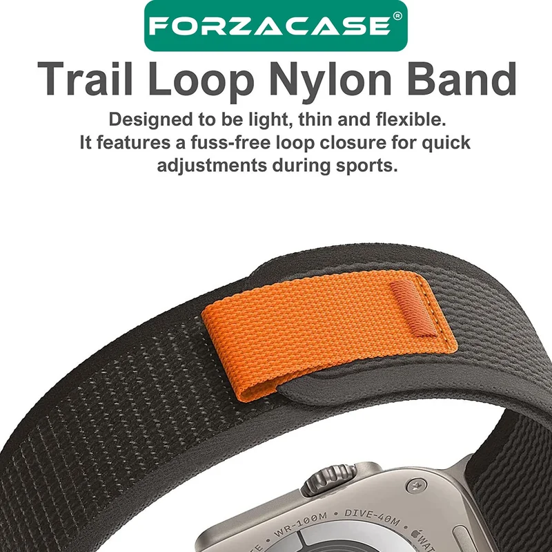 Forzacase Apple Watch 8 Trial Velcro Mesh Fabric Band Strap