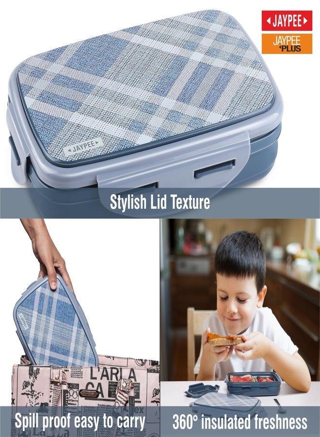 JAYPEE Ecosteel Sr. Inner Stainless Steel Insulated Lunch Box for School Kids |Airtight Leakproof Tiffin Box for Kids |Food Grade|BPA Free, 550 ml, Benz Blue - Image 4