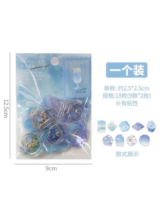 Planwith Gilding Candy Fire Paint Seal Stickers Special-shaped Three-dimensional Epoxy Hand Account Decorative Stickers Envelope Sealing Fire Paint Stickers - Image 1