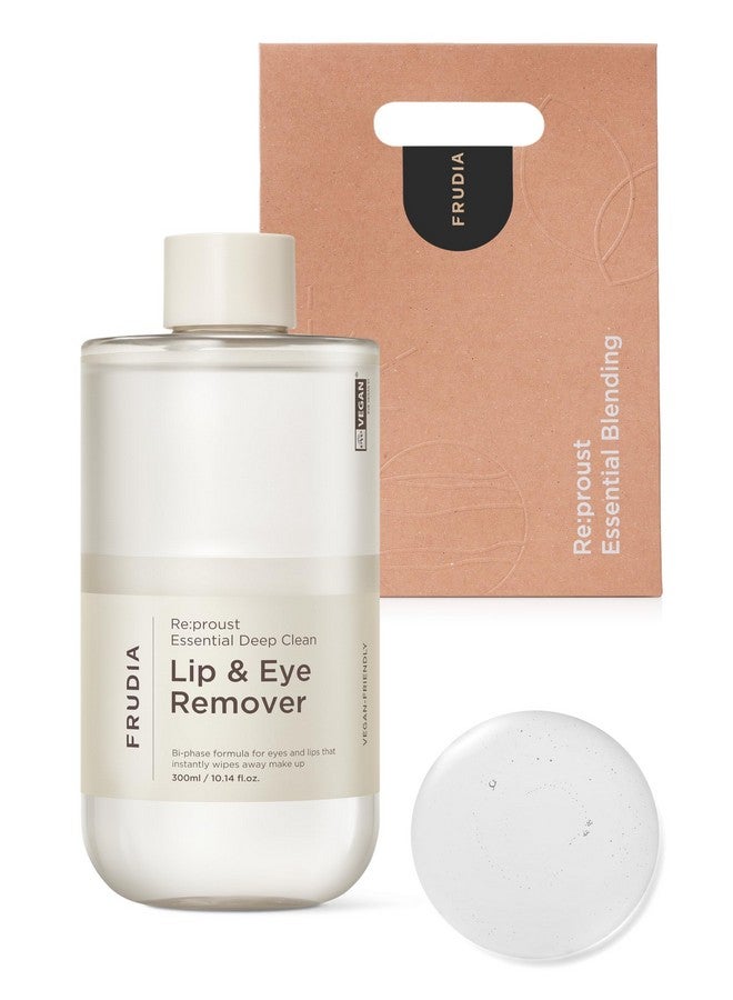 frudia Welcos Re:Proust Essential Deep Clean Lip & Eye Remover Bi Phase Vegan Lip & Eye Makeup Remover Mascara Lipstick Remover Korean Makeup Remover Organic Gentle Makeup Remover 10.14 Fl Oz - Image 1