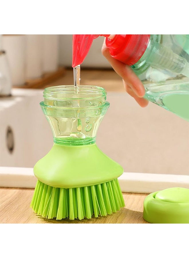 Soap Dispensing Brush, Cookware Scrubber Tool, Dishwashing Brush with Built in Soap, Kitchen Scrubber with Sturdy Bristles, Home Cleaning Accessories, Kitchen Tool for Bowl Cutting Board Cookware - Image 4