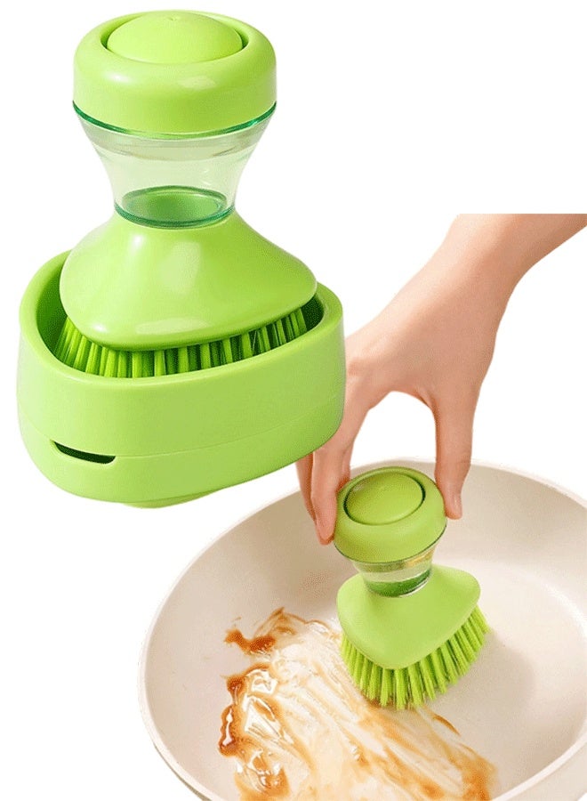 Soap Dispensing Brush, Cookware Scrubber Tool, Dishwashing Brush with Built in Soap, Kitchen Scrubber with Sturdy Bristles, Home Cleaning Accessories, Kitchen Tool for Bowl Cutting Board Cookware - Image 1