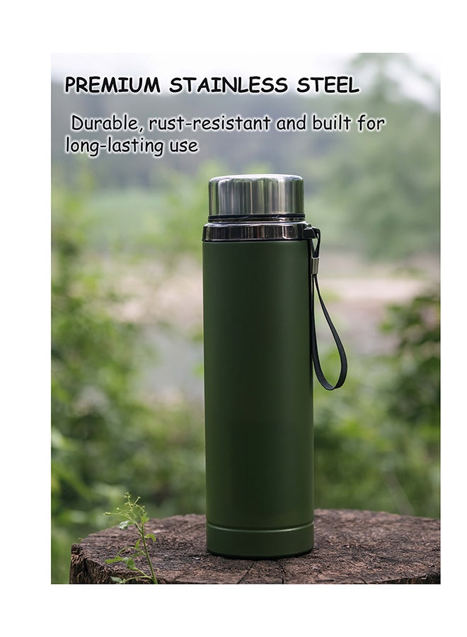 توشيونيكس قارورة حرارية مفرغة من الفولاذ المقاوم للصدأ مزدوجة الطبقات سعة 1000 مل - ترمس معزول مزدوج الجدار ساخن وبارد - بطانة داخلية SUS316، وغطاء SUS304، قارورة مانعة للتسرب وخالية من مادة BPA - قارورة مشروبات ساخنة وباردة للبالغين والأطفال - حاوية شرب للمنزل والمكتب والمدرسة والسفر والأنشطة الخارجية والتخييم والسفر والرحلات، قارورة مياه شرب سعة 32 أونصة - Image 4