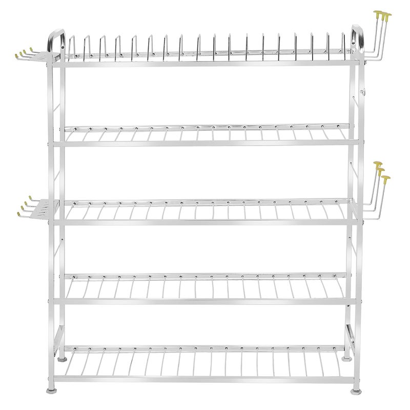 Homify Wall Mount Kitchen Utensils Dish Rack Stainless Steel Utensil RackStand Dish StandHolder Kitchen Organizer Utensils Rack with Plate Cutlery Stand 36 x 30 - Image 3