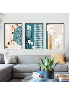FASHION HOME 3PCS Wall Art Bright Style Minimalist Decor Modern Abstract Canvas Prints Poster Picture Framed Paintings Decorations  - Image 3