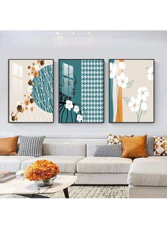 FASHION HOME 3PCS Wall Art Bright Style Minimalist Decor Modern Abstract Canvas Prints Poster Picture Framed Paintings Decorations  - Image 4