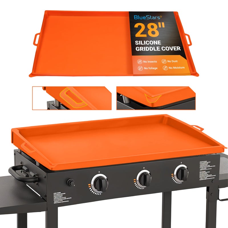 BlueStars 28" Upgraded Silicone Griddle Cover Mat for Blackstone 28" Inch Grill | EasyGrip Feature, Heavy-Duty Food-Grade Protection | Keep Your Grill Clean & Rust-Free All Season - Image 1