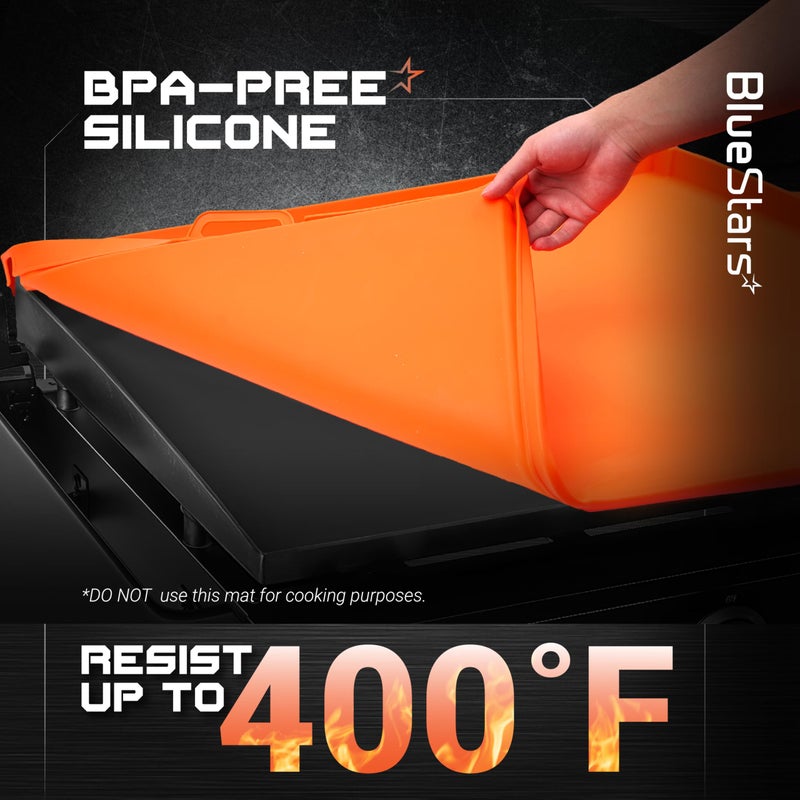 BlueStars 28" Upgraded Silicone Griddle Cover Mat for Blackstone 28" Inch Grill | EasyGrip Feature, Heavy-Duty Food-Grade Protection | Keep Your Grill Clean & Rust-Free All Season - Image 5