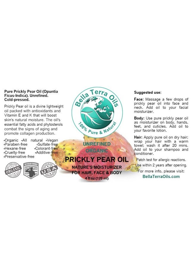 Bella Terra Oils زيت الصبار الشائك 4 أونصة مستخلص من الصبار المدعم بفيتامين ك أوميجا 6 استمتع بثراء الطبيعة - Image 4