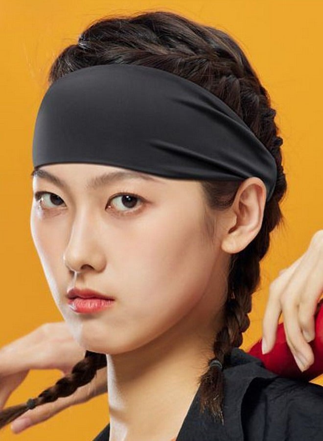 بيوينتي عصابة رأس رياضية لليوجا، عصابة رأس ماصة للعرق، شريط مضاد للتعرق للياقة البدنية في الصيف للرجال والنساء، عصابة رأس واسعة الحواف، وشاح رأس سريع الجفاف - Image 5