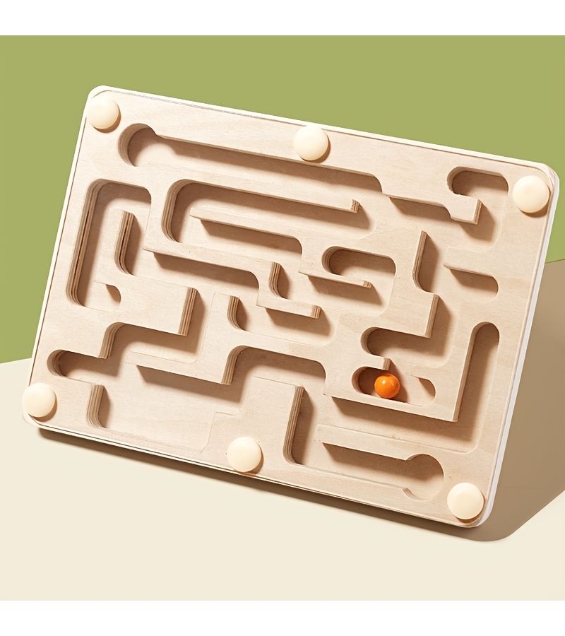 Linden Wood Balance Maze Toy For Fun Hand Eye Coordination Training - Image 1