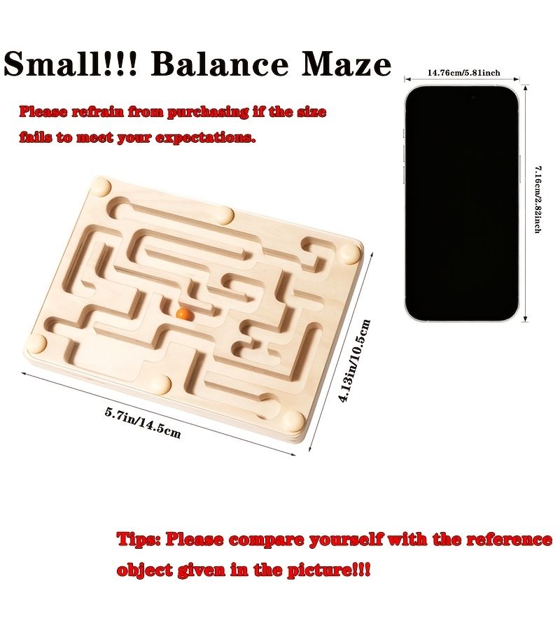 Linden Wood Balance Maze Toy For Fun Hand Eye Coordination Training - Image 2