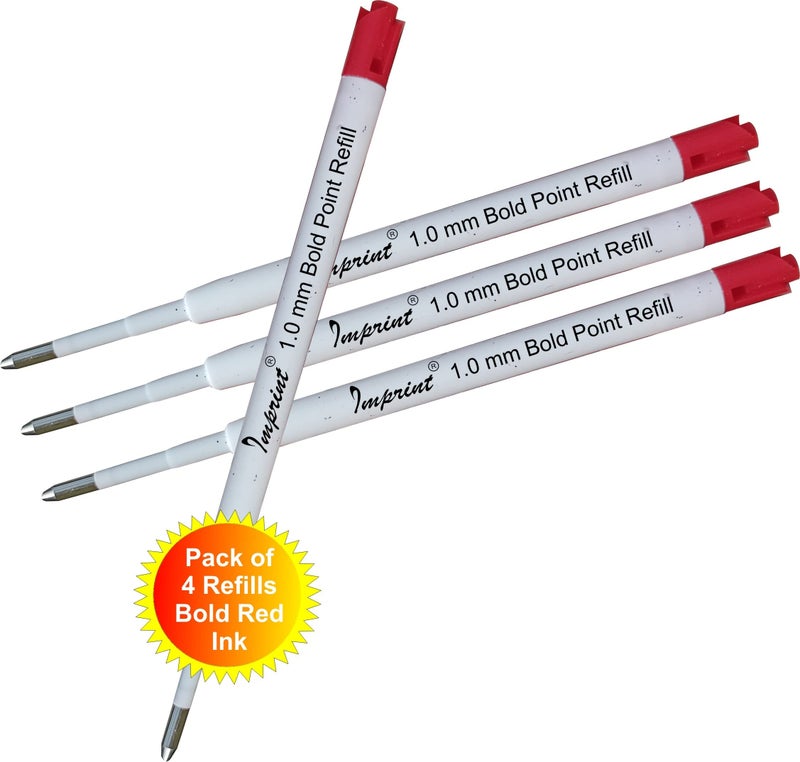 IMPRINT Plastic Body Jotter Refills Bold Point 1 mm Red Ink for Smooth Writing - Image 3