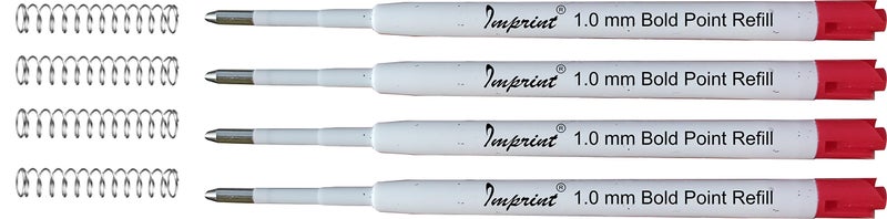 IMPRINT Plastic Body Jotter Refills Bold Point 1 mm Red Ink for Smooth Writing - Image 1