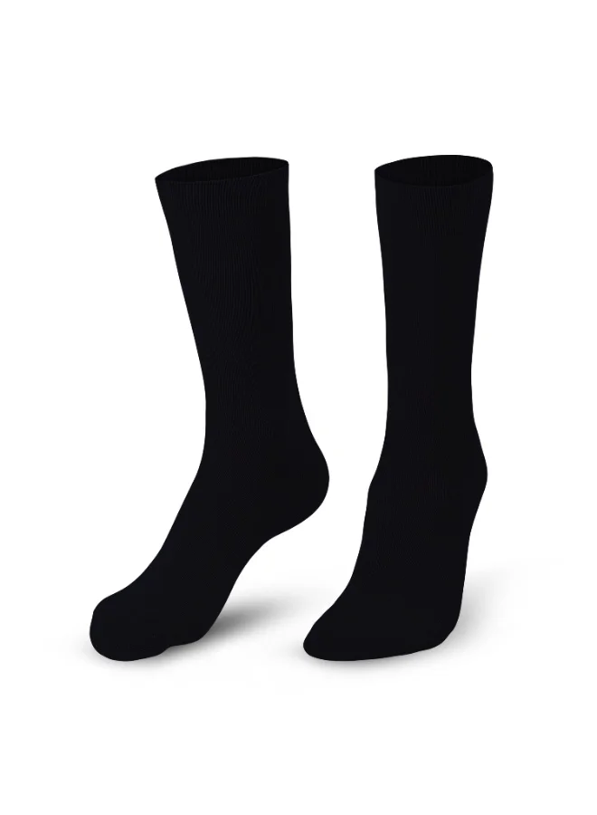Ampm Mens Cotton blended Business Formal Casual Socks (PACK OF 3) Ultra-Soft touch, Secure Gentle Grip, Reinforced stitch, Skin Friendly - BLACK