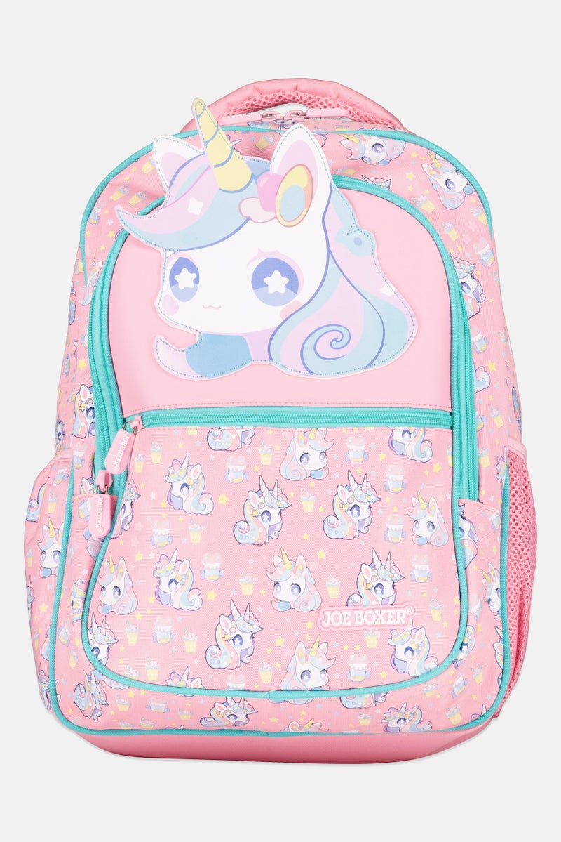 Joe Boxer Kids Girl Graphic Print Backpack, Multicolor - Image 1