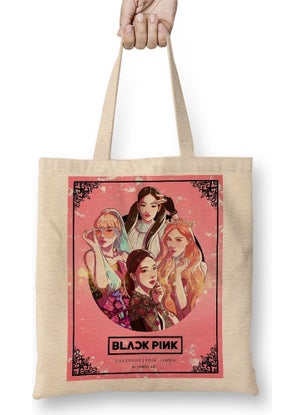 Print Shop Blackpink Jisoo Jennie Rosé Lisa Tote Bag Long Handle