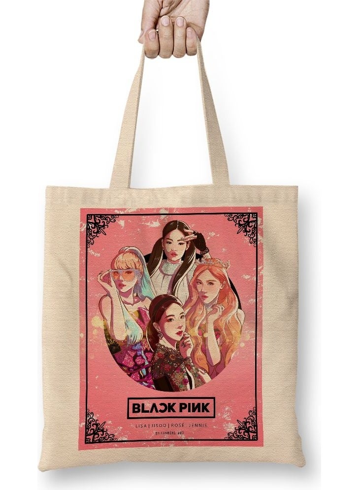 Baskı Dükkanı - Print Shop Blackpink Jisoo Jennie Rosé Lisa Tote Bag Long Handle - Image 1