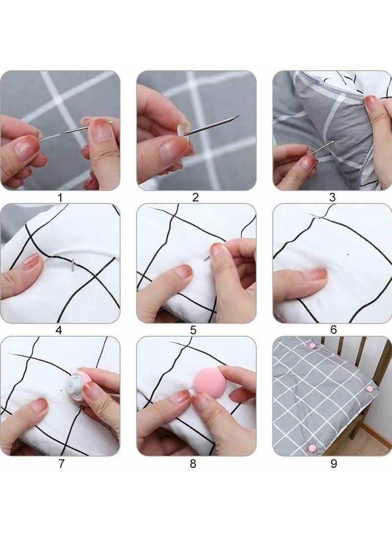 Generic - House Duvet Clips Double Sided Pin Fasteners Linen Fabric Buttons Strong Bedding Holder Pins Cloth Holders Bunnings Multi Color - Image 1