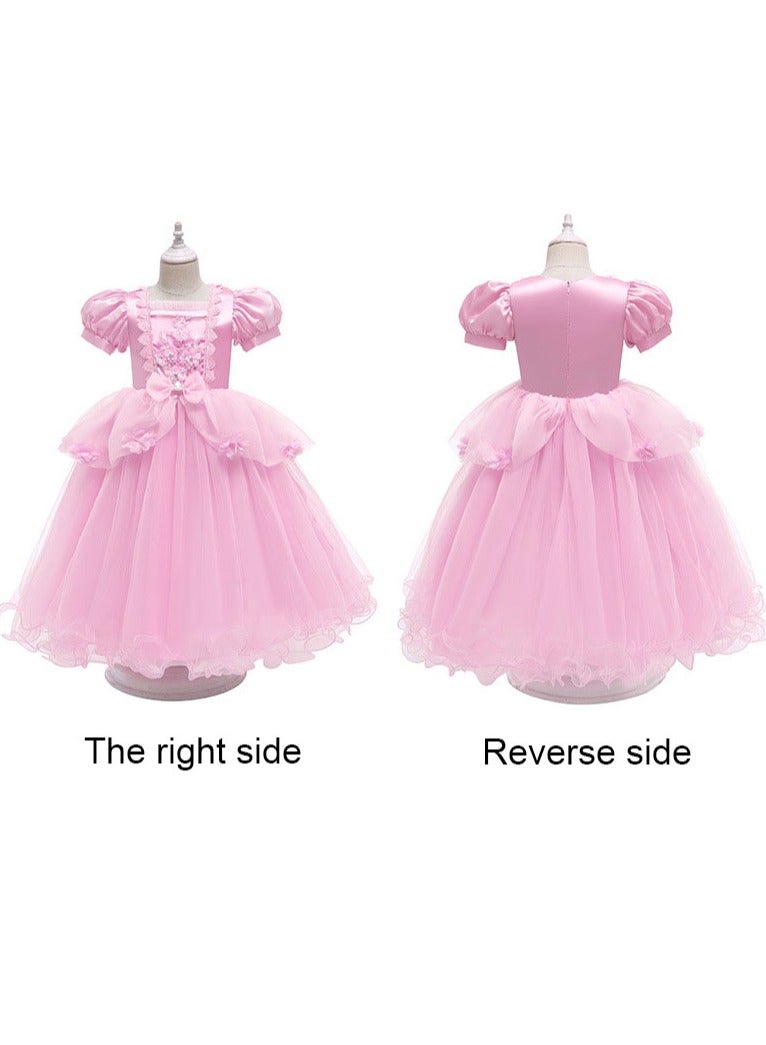 Costume For Kids Girls Princess Dress Up With Accessories Birthday Party Cosplay Outfits 120cm - Image 4