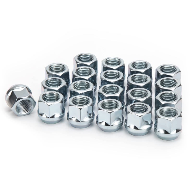 KSP 1220 Lug Nuts Open End 20PCS 12x20 Aftermarket Wheel Lug Nut for Grand Cherokee Commander Liberty Wrangler Crown Victoria Mustang Ranger 19mm Hex 21mm Height for TruckTuner Aftermarket Rims