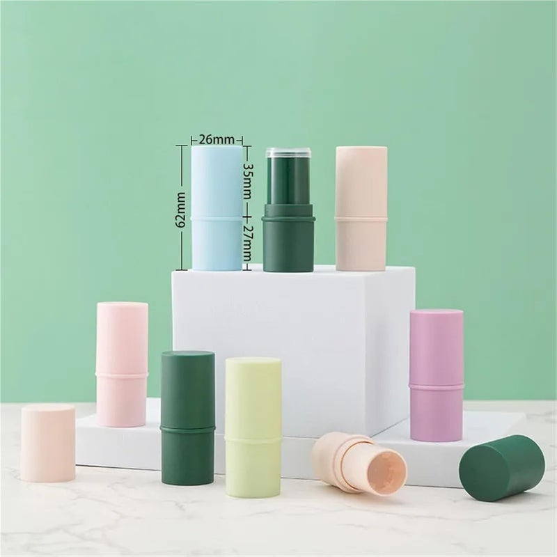 Empty Lipstick Tubes 30PCS Cylinder Solid Deodorants Tube Green/Pink/Purple Lip Balm Container For Diy Lipstick(Matte pink) - Image 2
