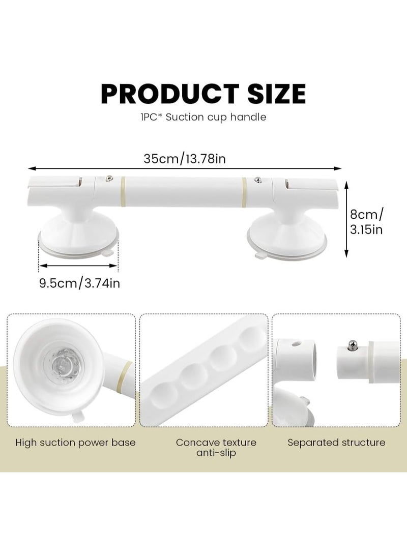 13.8 Inch Suction Cup Shower Handle Grab Bar, Removable Bathtub Safety Aid, Glow-in-the-Dark - Image 2
