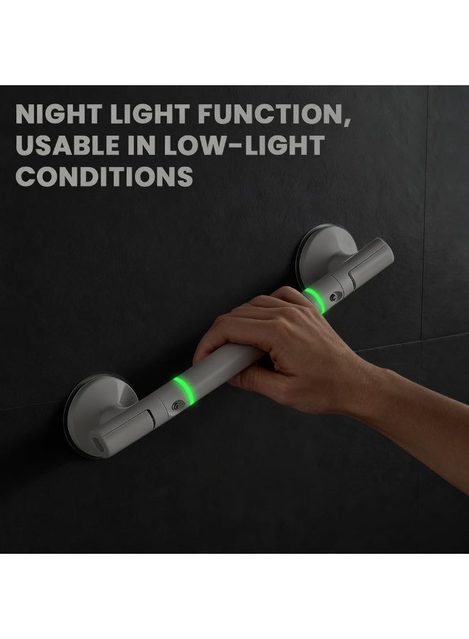 13.8 Inch Suction Cup Shower Handle Grab Bar, Removable Bathtub Safety Aid, Glow-in-the-Dark - Image 4
