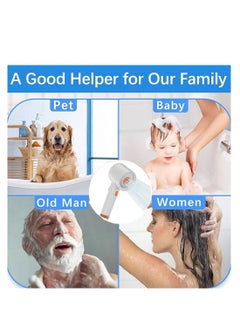 OUYoo OUYoo High Pressure Handheld Shower Head with Cotton Filter, 4 Modes Water Saving Filter, Pause Switch, Luxury Gray Showerhead for Healthier Bathing Experience.（Gray）  - Image 5