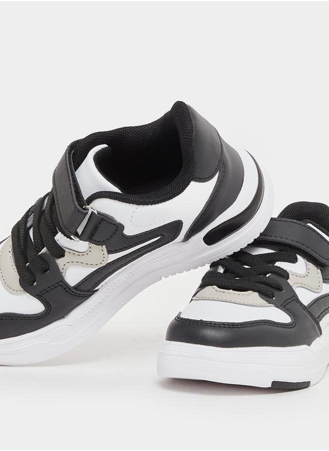 Styli Color Block Low Top Trainer Shoes with Velcro Closure  - Image 3