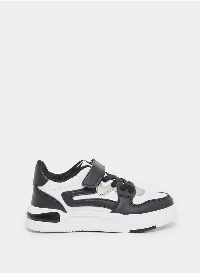 ستايلي Color Block Low Top Trainer Shoes with Velcro Closure