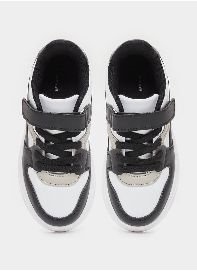 Styli Color Block Low Top Trainer Shoes with Velcro Closure  - Image 5