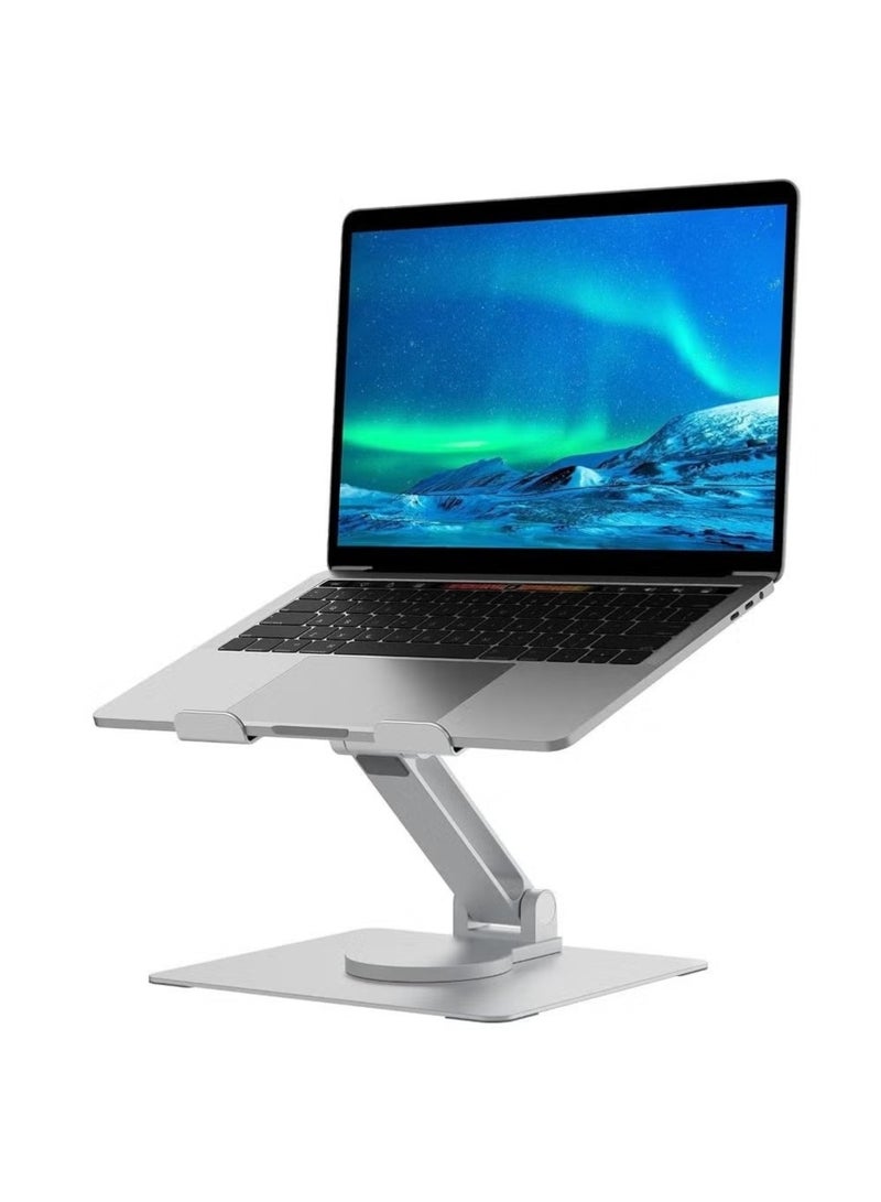 Adjustable Laptop Stand for Desk with 360° Rotating Base, Ventilated Cooling Notebook Stand, Lightweight Computer Holder for Home Office Travel. - Image 4