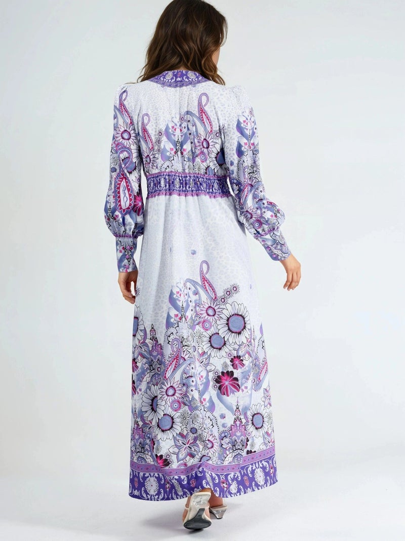 Jennyfer Floral Maxi Dress with Paneled Design - Image 4