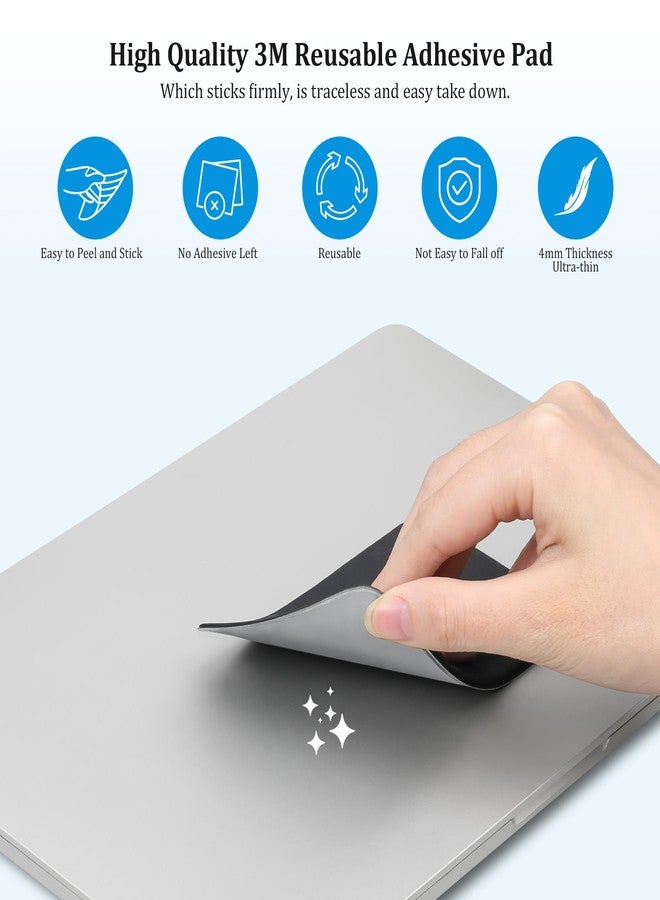 Lacdo Portable Hard Drive Sleeve for Laptop, Stick on Pouch with Reusable Adhesive, for SanDisk, Samsung, Crucial, Portable External Solid State Drive SSD Hard Drive Carrying Case Closed Pocket, Black - Image 5
