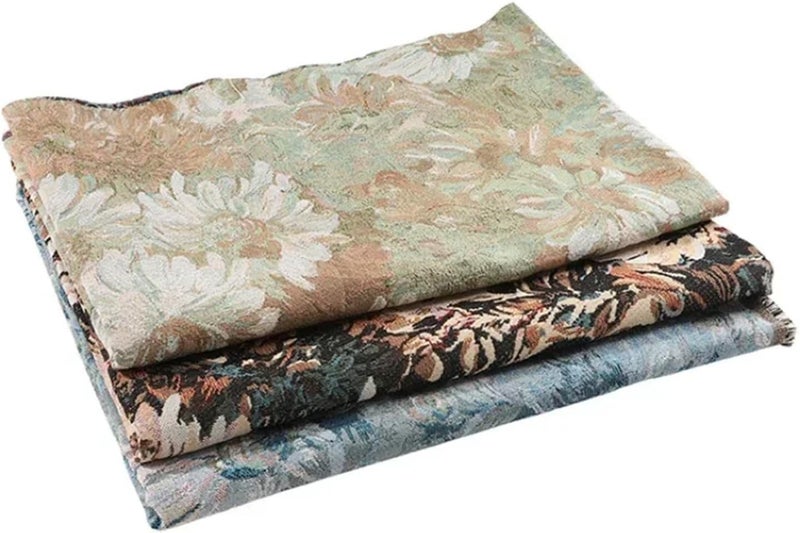 Floral Cotton Embroidered Fabric Clothing Designer Fabric Spring Autumn Thick Coat Polyester Cotton Material Handmade DIY Sewing Cloth(Yellow) - Image 5