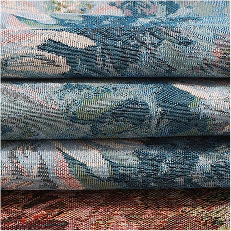 Floral Cotton Embroidered Fabric Clothing Designer Fabric Spring Autumn Thick Coat Polyester Cotton Material Handmade DIY Sewing Cloth(Yellow) - Image 3